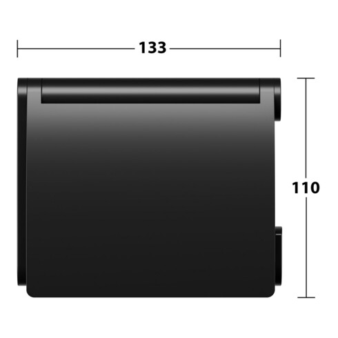 Keuco Toilettenpapierhalter Plan schwarz, mit Deckel