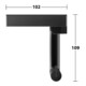 Keuco Toilettenpapierhalter REVA s m, m Glas, off F., Rollenbr. 100/120mm