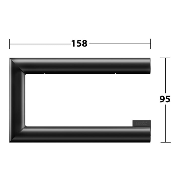 Keuco Toilettenpapierhalter REVA sw matt, off., f Rollenbreite 100/120mm