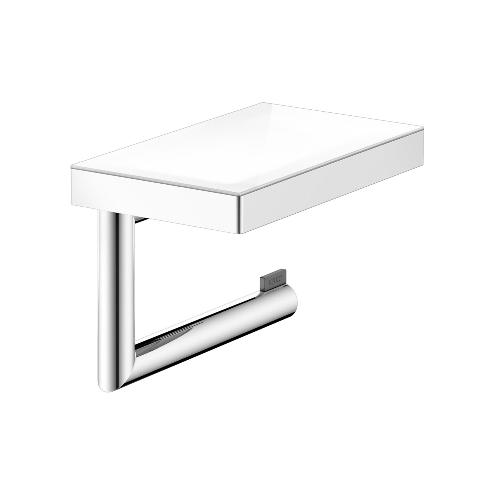 Keuco Toilettenpapierhalter REVA vc, m Glas, off F., Rollenbr. 100/120mm