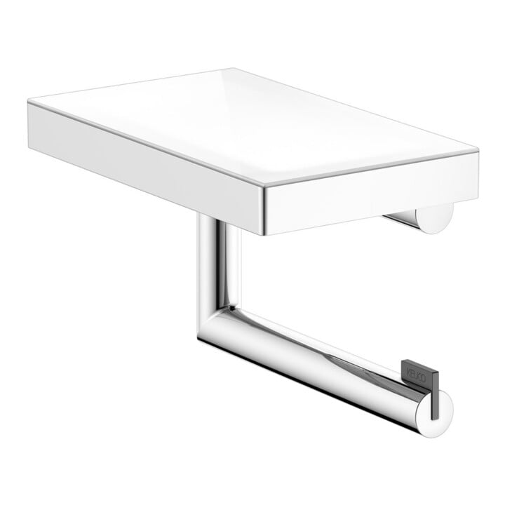 Keuco Toilettenpapierhalter REVA vc, m Glas, off F., Rollenbr. 100/120mm