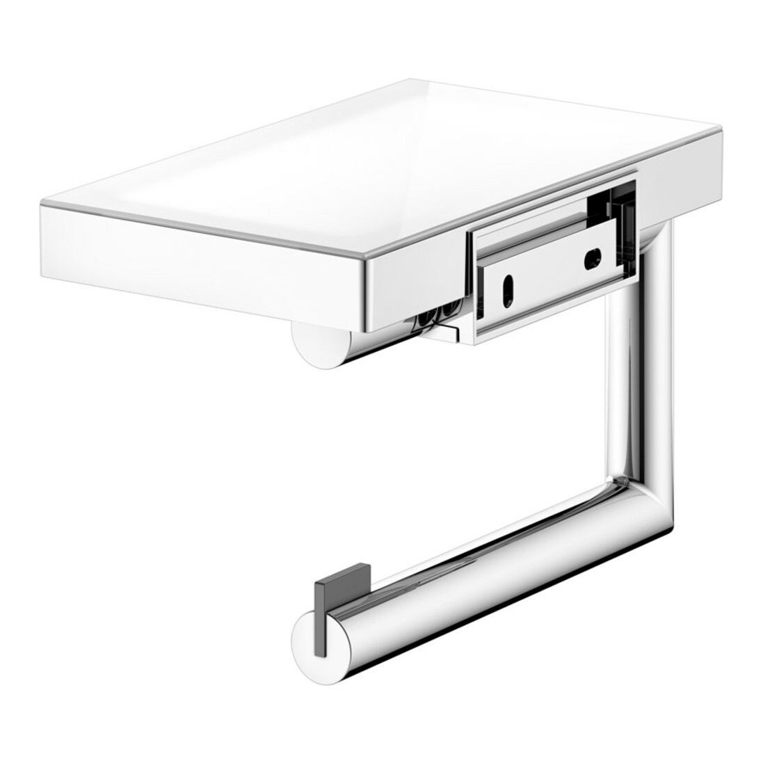 Keuco Toilettenpapierhalter REVA vc, m Glas, off F., Rollenbr. 100/120mm
