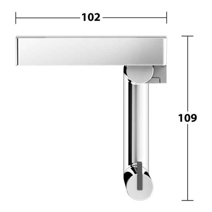 Keuco Toilettenpapierhalter REVA vc, m Glas, off F., Rollenbr. 100/120mm