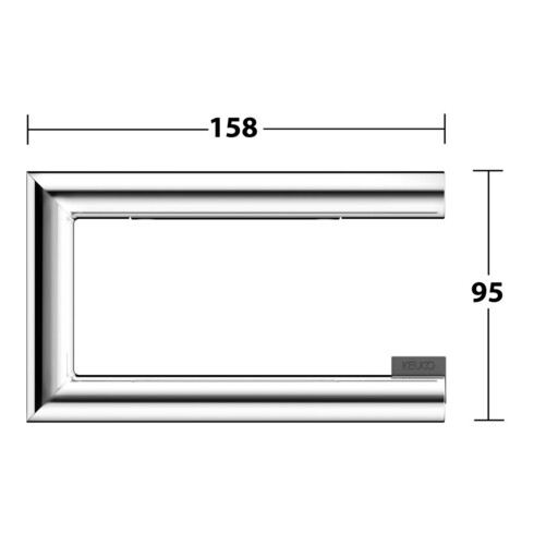 Keuco Toilettenpapierhalter REVA verchromt, off., f Rollenbreite 100/120mm