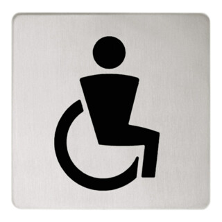 Keuco Türschild Plan Symbol barrierefrei, verchromt