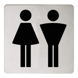 Keuco Türschild Plan Symbol Damen/Herren, verchromt