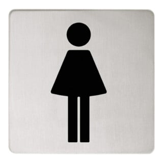 Keuco Türschild Plan Symbol Damen, verchromt