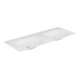 Keuco Varicor double vasque Edition 11 arctique blanc mat, 245x53,5 cm, avec 2x1 trou robinet et trop-plein-1