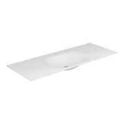 Keuco Varicor lavabo individuel Edition 11 arctique blanc mat, 245x53,5cm, sans robinetterie
