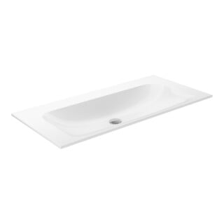 Keuco Vasque céramique X-Line 100,5x49,3cm, sans trop-plein ni trop-plein, blanc