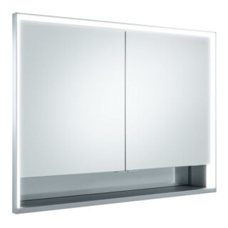 Keuco Vis à aggloméré portes courtes Royal Lumos 105x73x13cm, avec Abl, blanc, 2 pièces, avec Hz