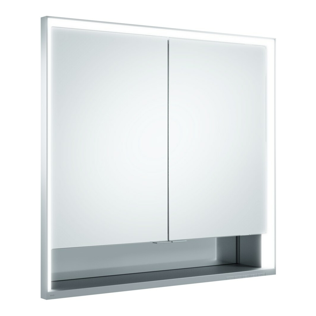 Keuco Vis à aggloméré portes courtes Royal Lumos 80x73x13cm, avec Abl, blanc, 2 portes, avec Hz