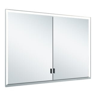 Keuco Vis à bois porte longue Royal Lumos 100x73x13 cm, sans abattant, blanc, argenté anodisé