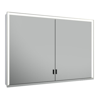 Keuco Vis à bois pour porte longue Royal Lumos 105x73x16cm, sans poignée, WV, 2 vantaux, argent anodisé