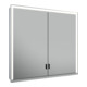 Keuco Vis à bois pour porte longue Royal Lumos 80x73x16cm, sans Abl, WV, 2 portes, alu anodisé argent-1
