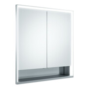 Keuco Vis pour panneau bois portes courtes Royal Lumos 70x73,5x13cm, avec Abl, encastré, 2 portes