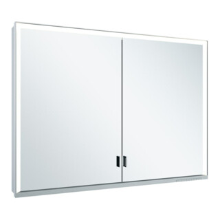 Keuco Vis pour panneau de particules porte longue Royal Lumos 100x73x13cm, s/ouvr., WV, 2p., alu anodisé argent