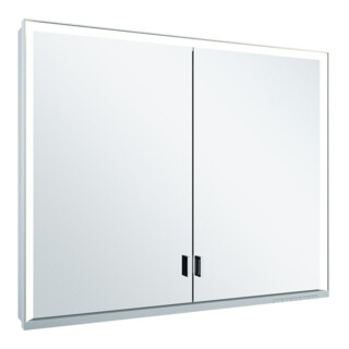 Keuco Vis pour panneau longue porte Royal Lumos 90x73x13cm, s/ouvr., WV, 2-p., alu anodisé