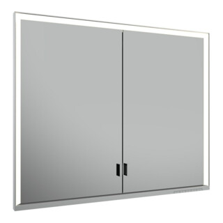 Keuco Vis pour panneau longue porte Royal Lumos 90x73x16cm, sans Abl, blanc, argenté anodisé