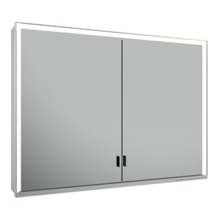 Keuco Vis pour panneau porte longue Royal Lumos 100x73x16cm, o Abl, WV, 2 portes, alu anodisé argenté