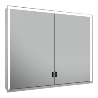 Keuco Vis pour panneau porte longue Royal Lumos 90x73x16cm, sans Abl, WV, 2 portes, alu anodisé argent