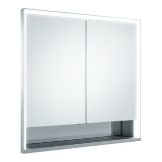 Keuco Vis pour panneaux portes courtes Royal Lumos 80x73x13cm, avec Abl, encastré, 2 portes
