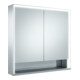 Keuco Vis pour panneaux portes courtes Royal Lumos 80x73x13cm, avec Abl, WV, 2 portes, alu anodisé argent-1