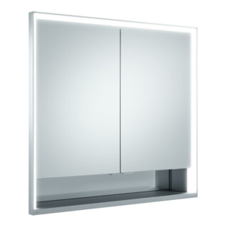 Keuco Vis pour panneaux portes courtes Royal Lumos 80x73x16cm, avec Abl, encastré mural, 2 portes