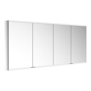 Keuco Vis pour panneaux Royal Modular 2.0 éclairé 210x90x16cm, sans prise, meuble haut, 4 portes