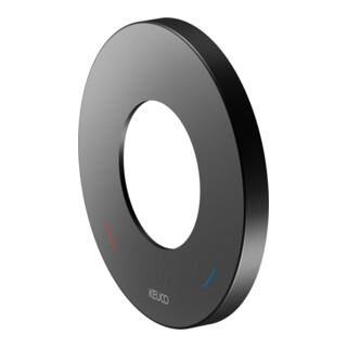 Keuco Wandrosette IXMO 105 mm, rond, pour EHM, encastré, noir mat