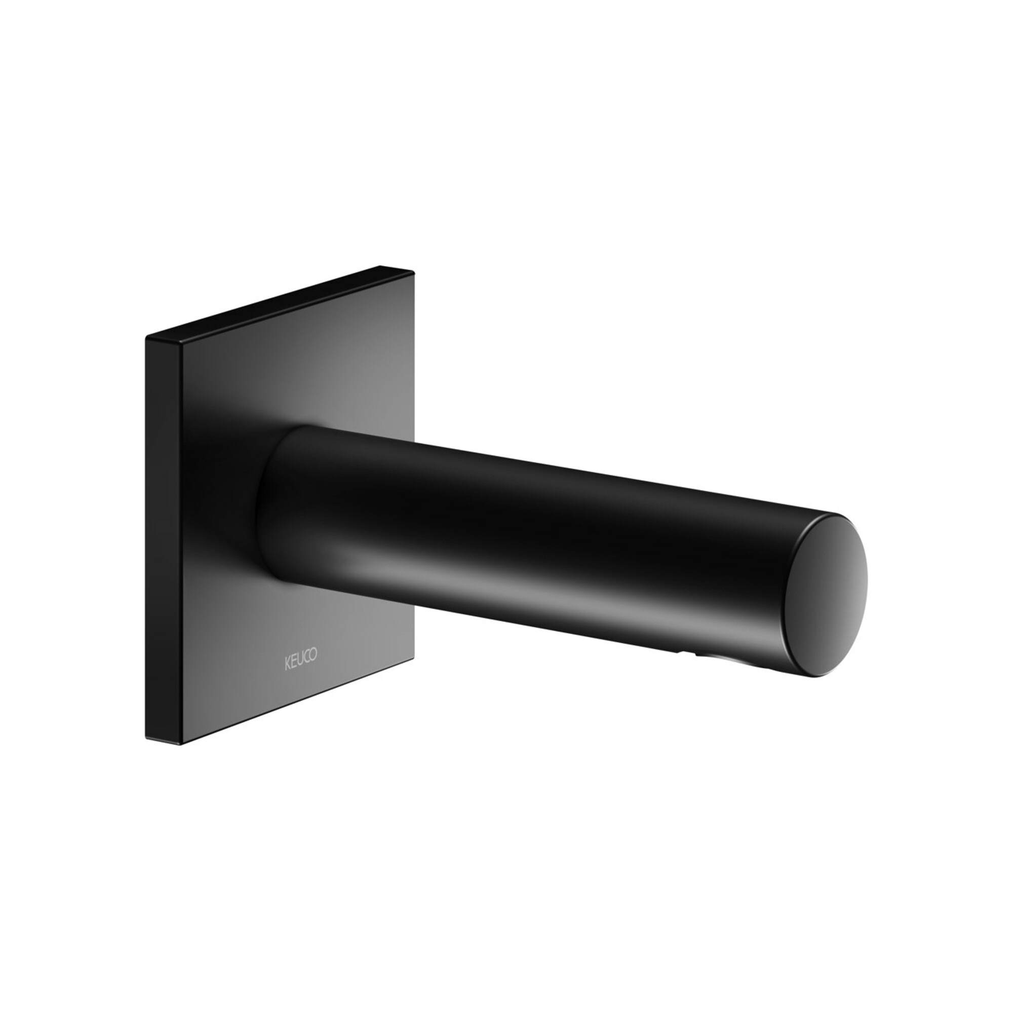 Keuco Wanneneinlauf IXMO Ausl. 130mm, sw matt, eckige Rosette