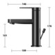 Keuco Waschtisch-Einhebelmischer 100 IXMO Flat Ausl. 109mm, m Abl.garn, schwarz matt