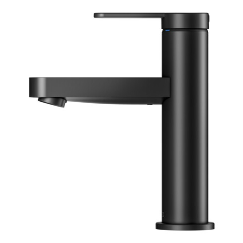 Keuco Waschtisch-Einhebelmischer 100 IXMO Flat Ausl. 109mm, o. Abl.garn, schwarz matt