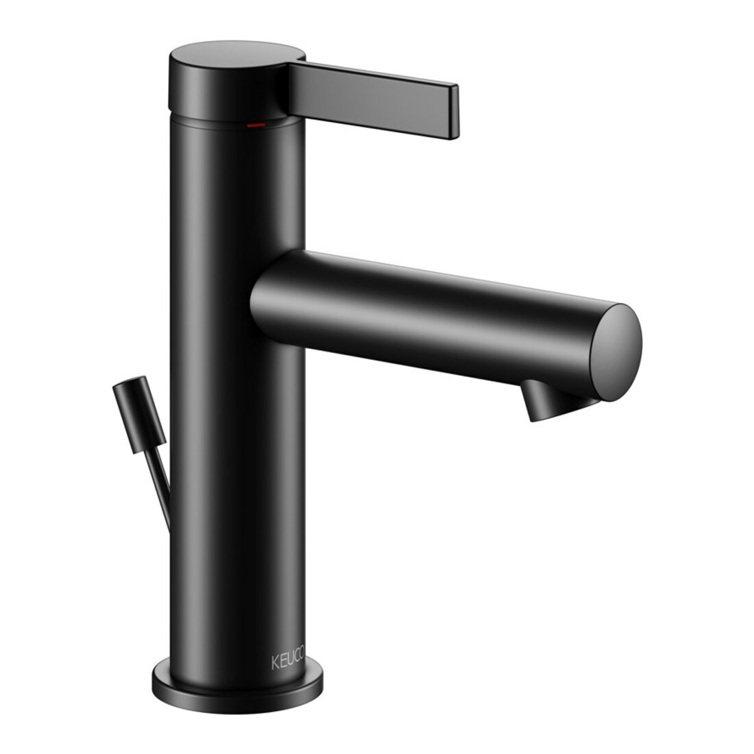 Keuco Waschtisch-Einhebelmischer 100 IXMO Pure Ausl. 110mm, m Abl-Garnitur, sw matt