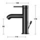 Keuco Waschtisch-Einhebelmischer 100 IXMO Soft Ausl. 114mm, m Abl-Garnitur, sw matt-5