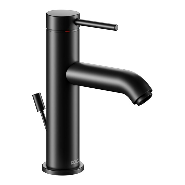 Keuco Waschtisch-Einhebelmischer 100 IXMO Soft Ausl. 114mm, m Abl-Garnitur, sw matt