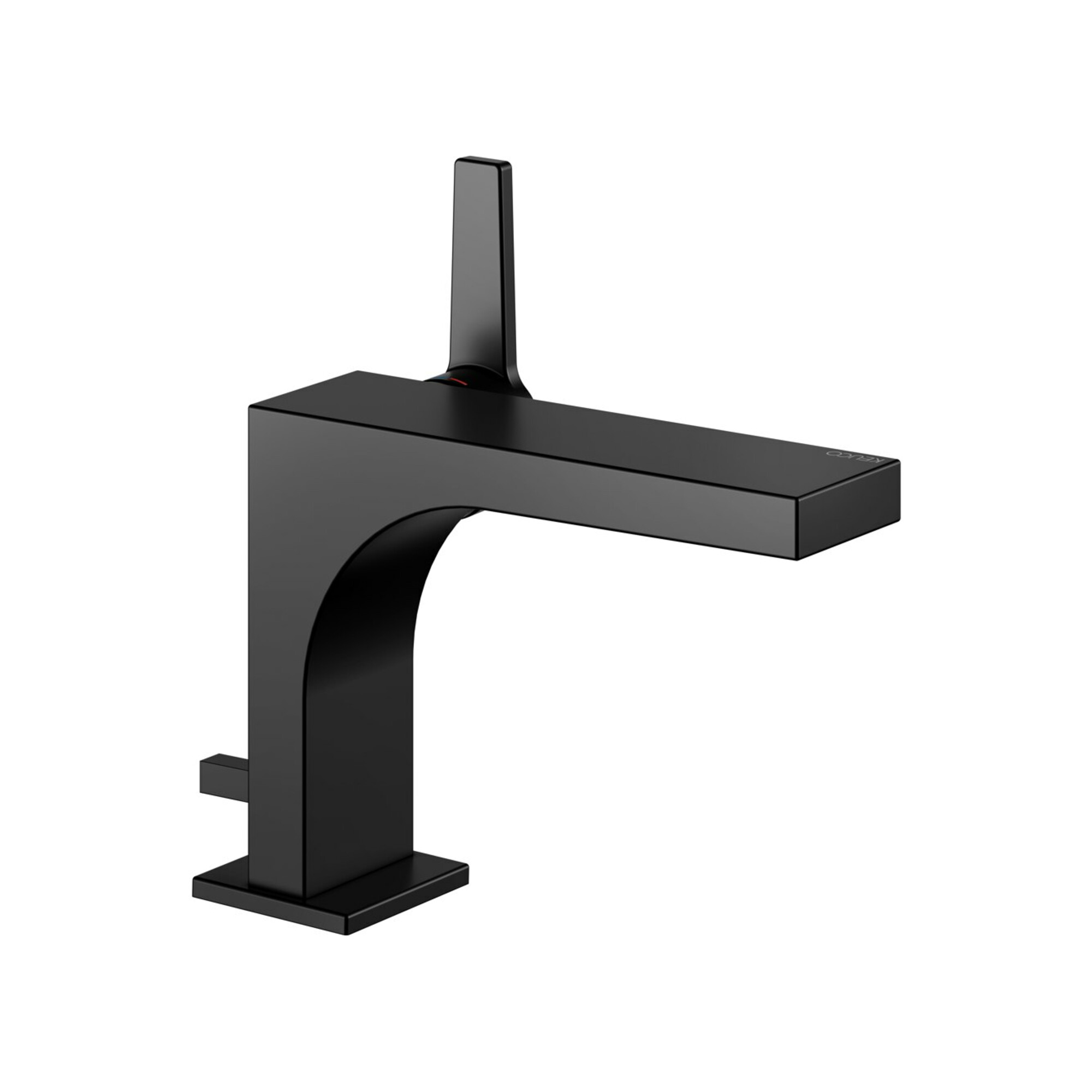 Keuco Waschtisch-Einhebelmischer 110 Edition 11 Ausl. 136mm, m Abl.garn, schwarz matt