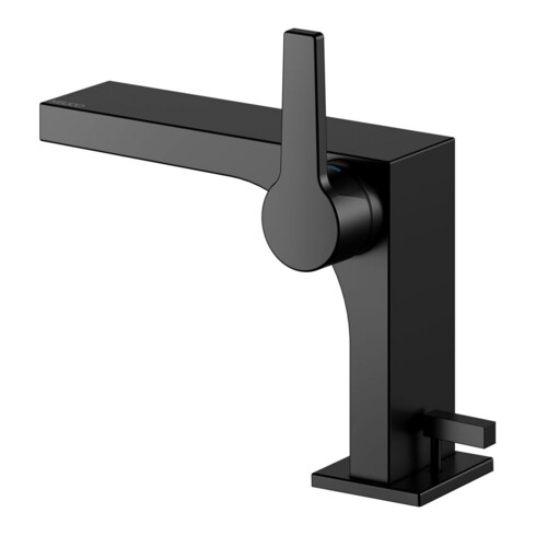 Keuco Waschtisch-Einhebelmischer 110 Edition 11 Ausl. 136mm, m Abl.garn, schwarz matt