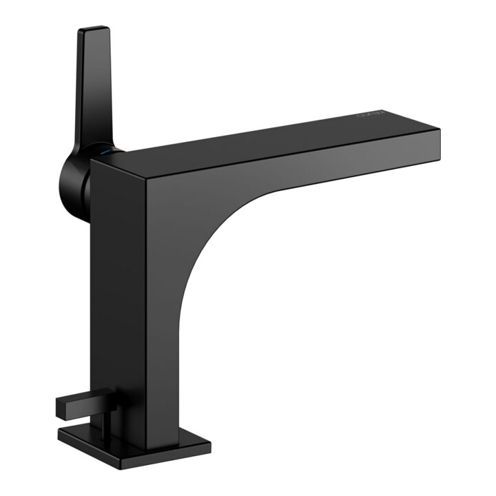 Keuco Waschtisch-Einhebelmischer 110 Edition 11 Ausl. 136mm, m Abl.garn, schwarz matt