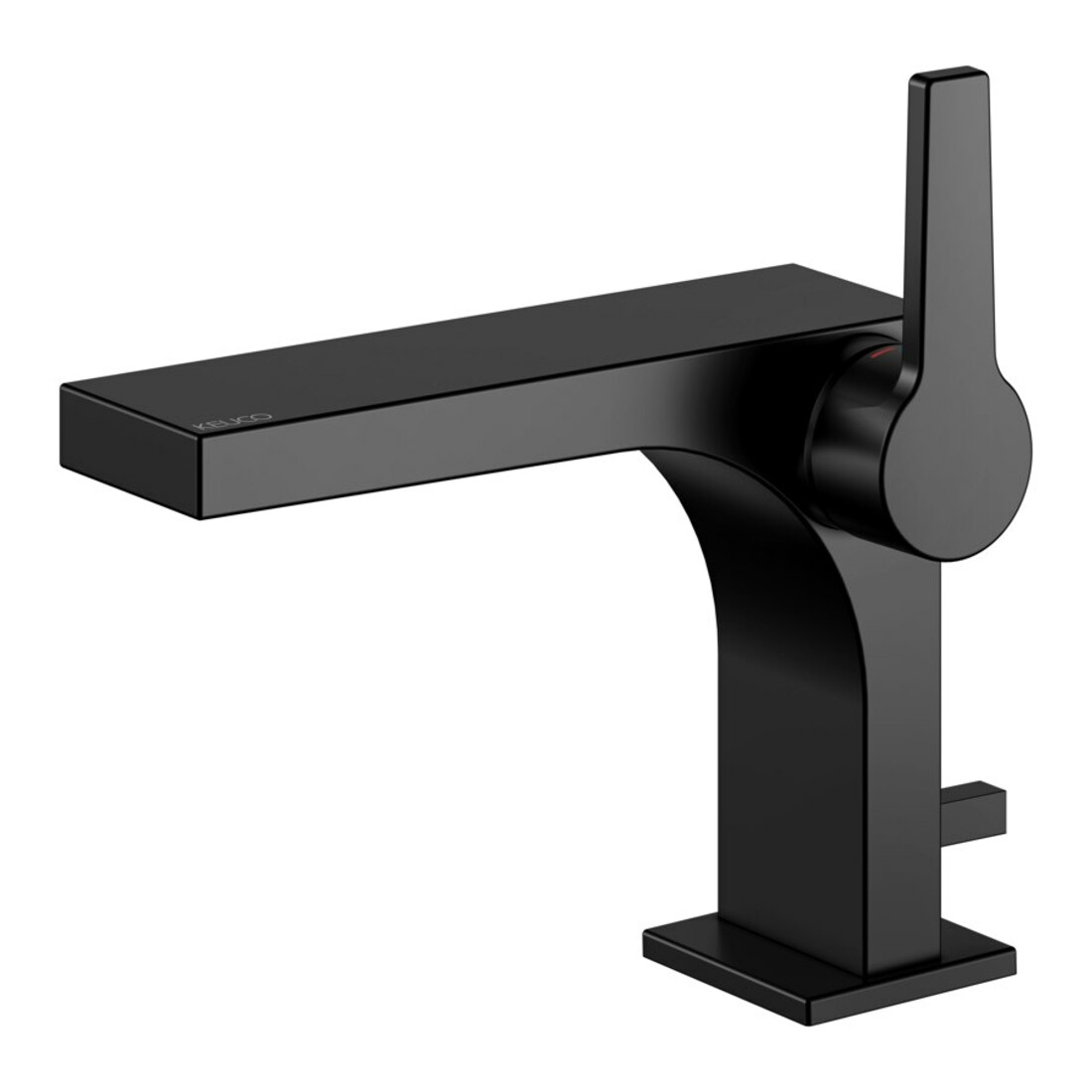 Keuco Waschtisch-Einhebelmischer 110 Edition 11 Ausl. 136mm, m Abl.garn, schwarz matt