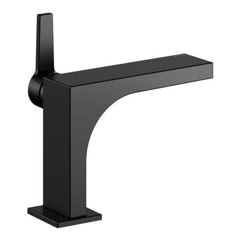 Keuco Waschtisch-Einhebelmischer 110 Edition 11 Ausl. 136mm, o. Abl.garn, schwarz matt