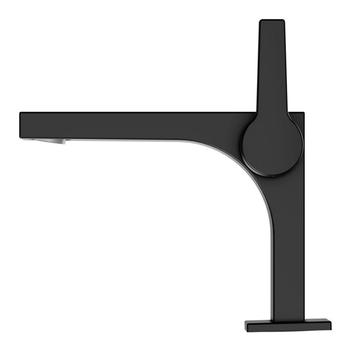 Keuco Waschtisch-Einhebelmischer 110 Edition 11 Ausl. 136mm, o. Abl.garn, schwarz matt