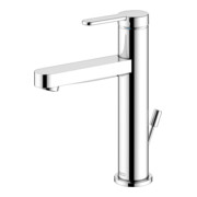 Keuco Waschtisch-Einhebelmischer 130 IXMO Flat A 124mm, m Abl.garn, Ros. rd, verchromt-2