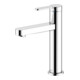 Keuco Waschtisch-Einhebelmischer 130 IXMO Flat A 124mm, o. Abl.garn, Ros. rd, verchromt-1