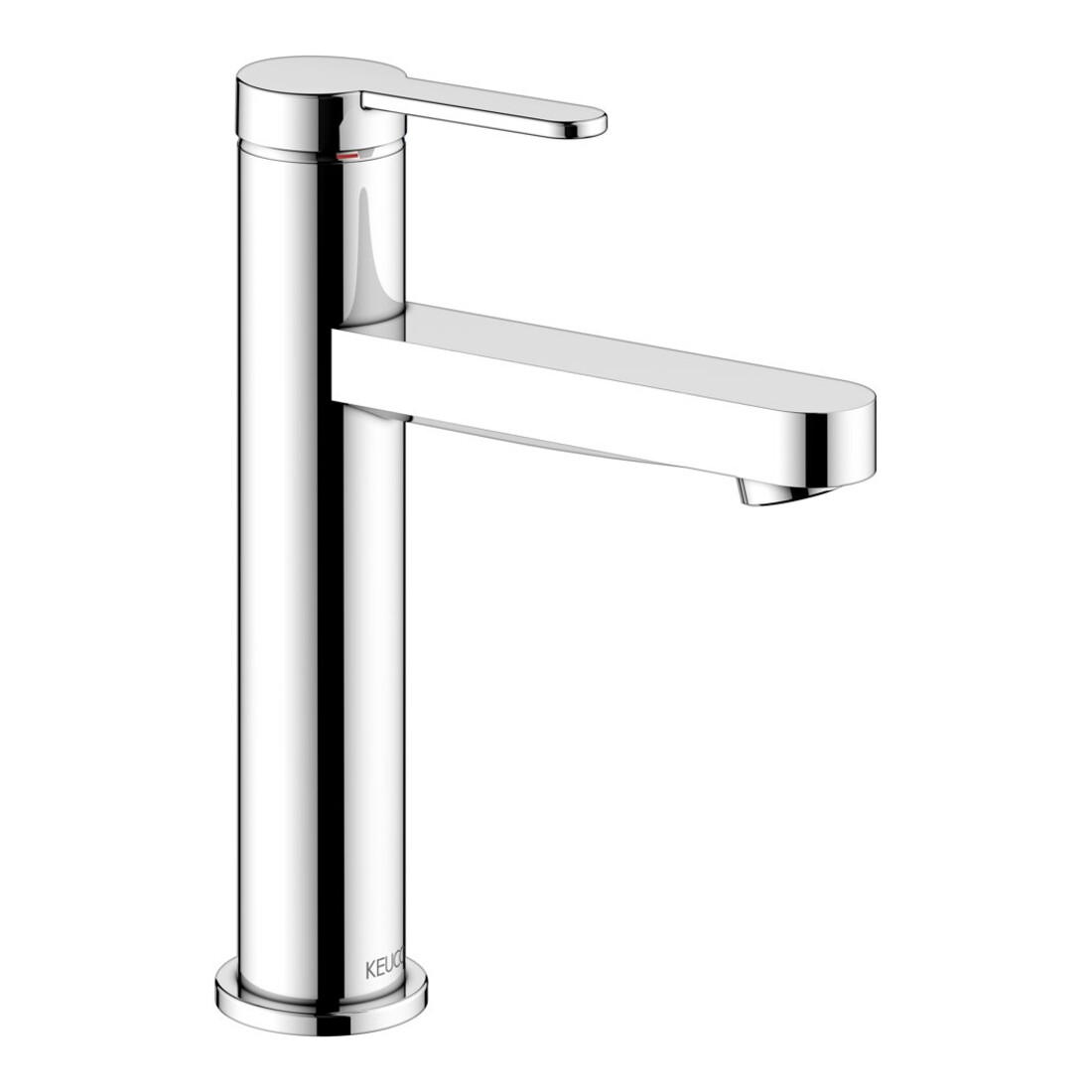 Keuco Waschtisch-Einhebelmischer 130 IXMO Flat A 124mm, o. Abl.garn, Ros. rd, verchromt