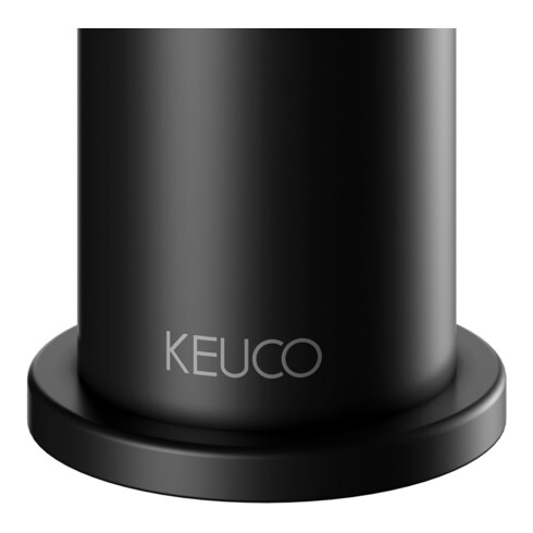 Keuco Waschtisch-Einhebelmischer 130 IXMO Pure A 125mm, o. Abl-Garnitur, Ros. rd, sw m