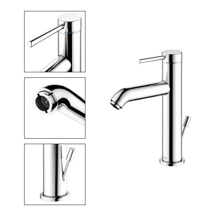 Keuco Waschtisch-Einhebelmischer 130 IXMO Soft A 129mm, m ALG, Ros. rd, verchromt