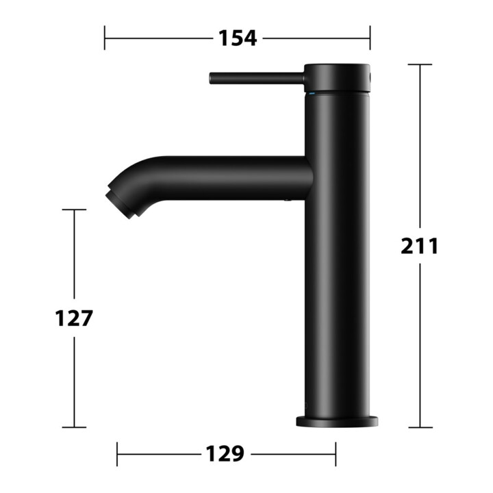 Keuco Waschtisch-Einhebelmischer 130 IXMO Soft A 129mm, o. Abl-Garnitur, Ros. rd, sw m