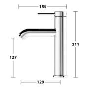 Keuco Waschtisch-Einhebelmischer 130 IXMO Soft A 129mm, o ALG, Ros. rd, verchromt-2
