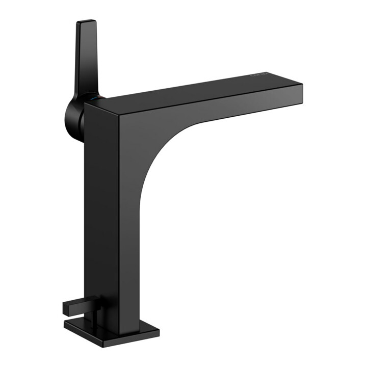 Keuco Waschtisch-Einhebelmischer 150 Edition 11 Ausl. 136mm, m Abl.garn, schwarz matt